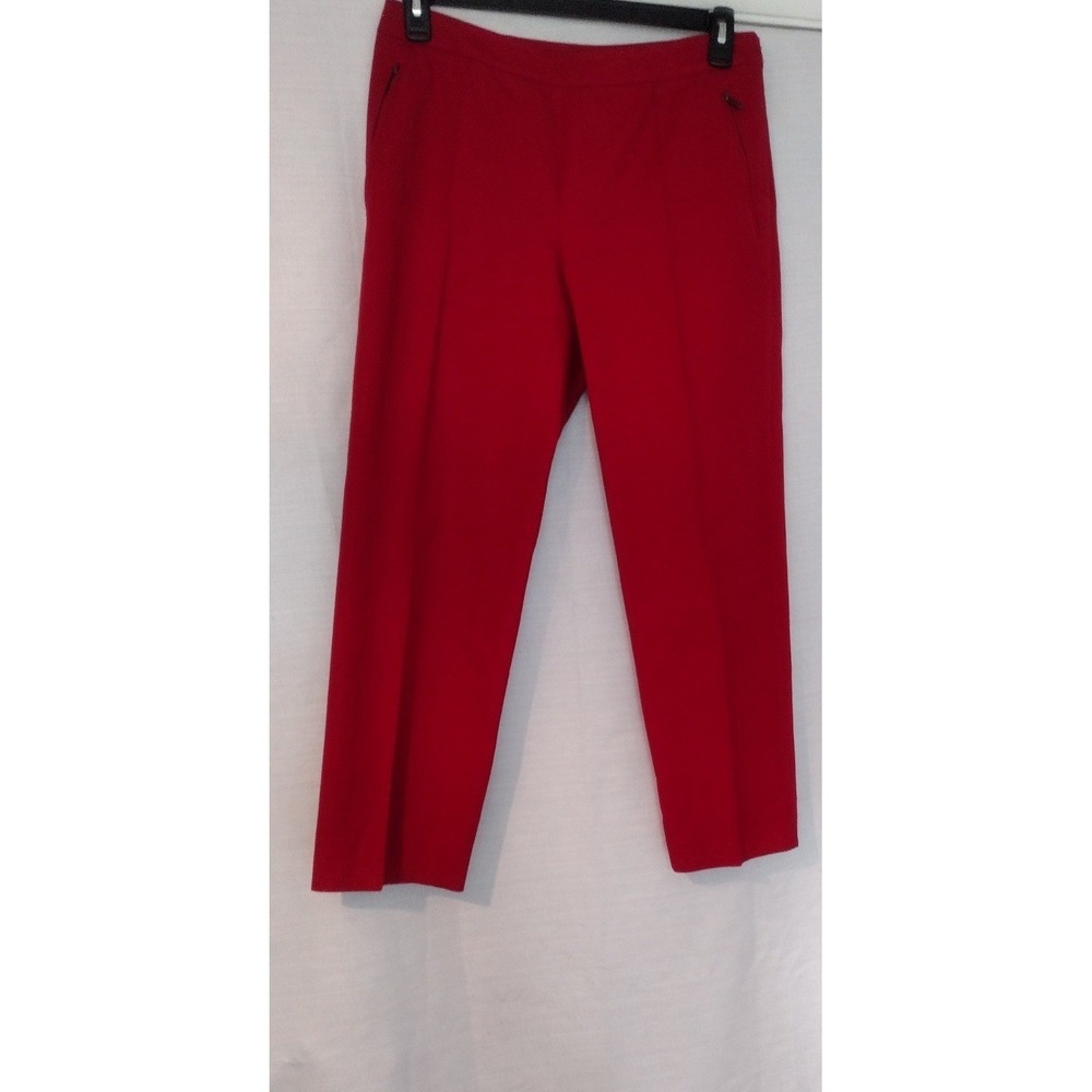 Lauren Ralph Lauren Women's Stretch Pants Size 8 Red Side Zip Career Dress